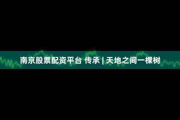 南京股票配资平台 传承 | 天地之间一棵树